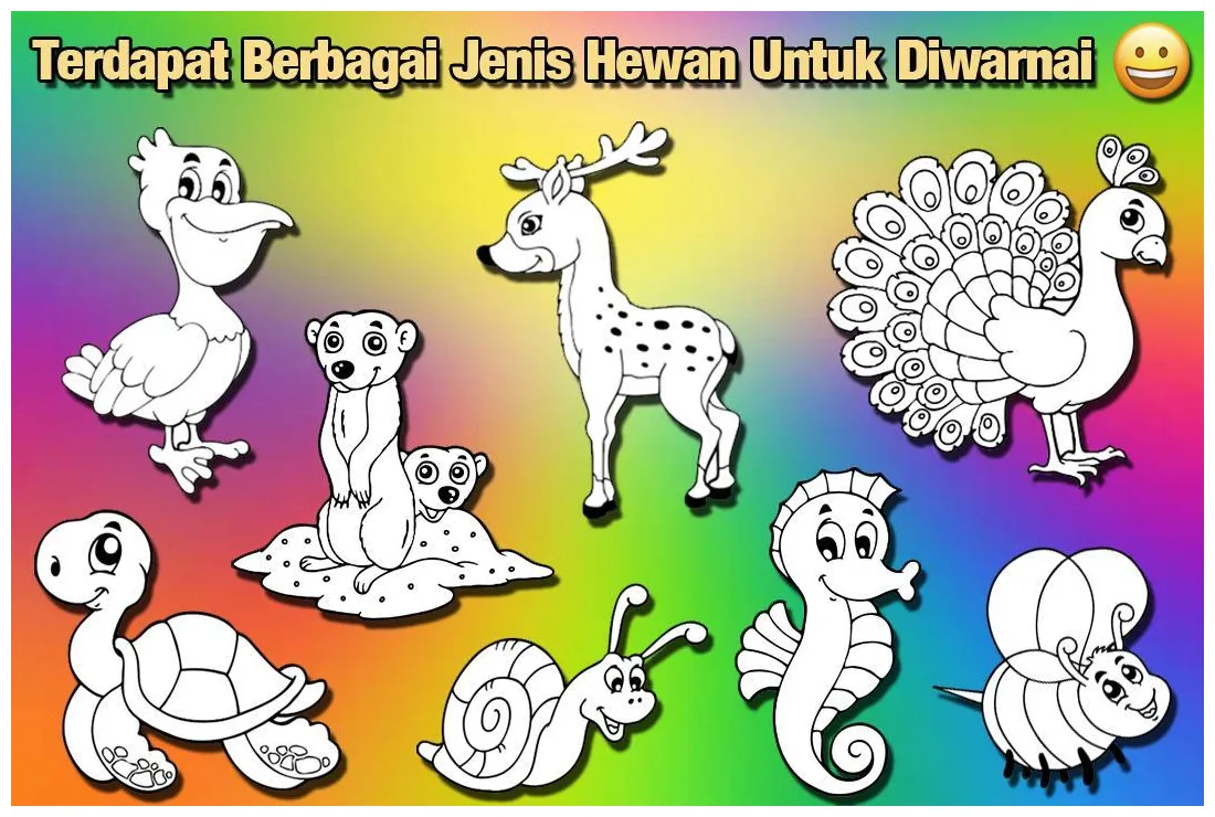 Detail gambar hewan mewarnai koleksi nomer 38