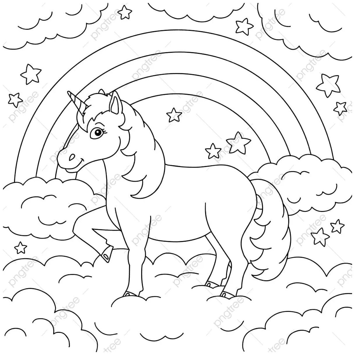 Unicorn mewarnai gambar bus drawing s and