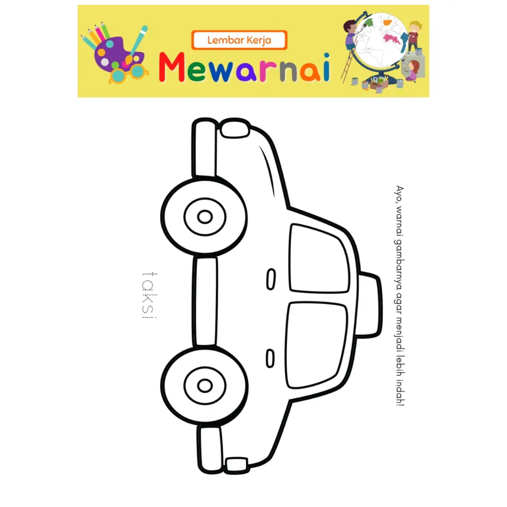 Jual lembar kerja mewarnai / lembar sketsa mewarnai / gambar sketsa