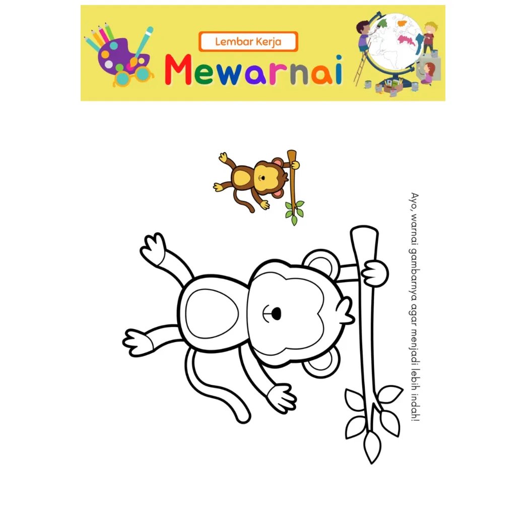 Jual lembar kerja mewarnai / lembar sketsa mewarnai / gambar sketsa