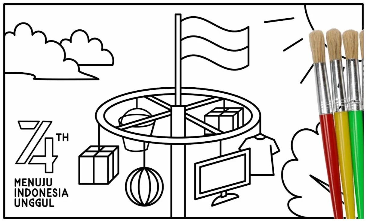 Detail gambar mewarnai tema 17 agustus koleksi nomer 7