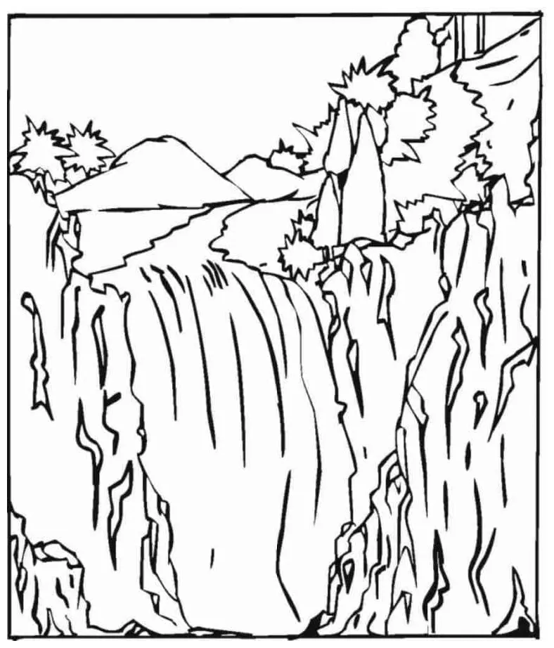 Pemandangan air terjun