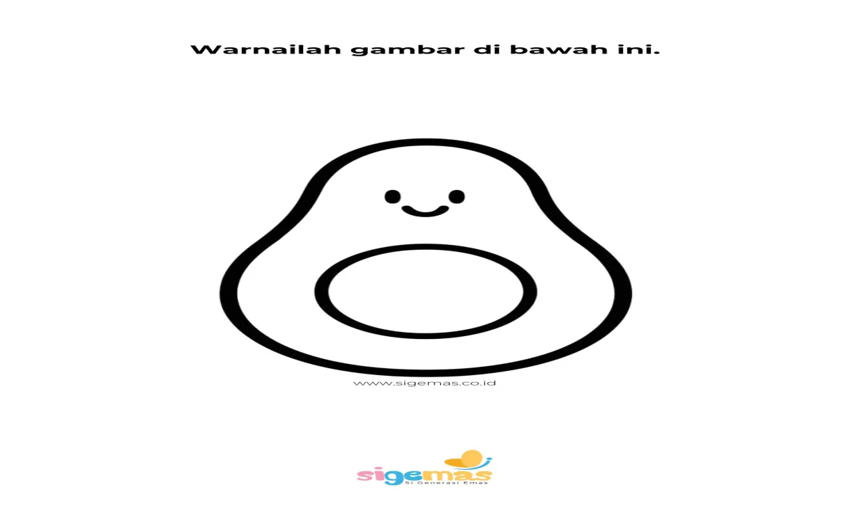 Mewarnai Gambar Buah Alpukat - Sigemas