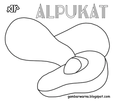 Mewarnai Gambar Alpukat | Belajar Mewarnai Gambar