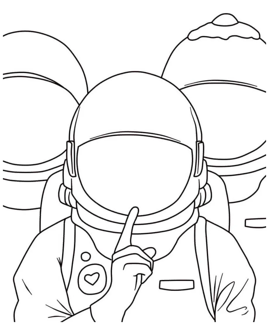 Tiga astronot tolong diam!