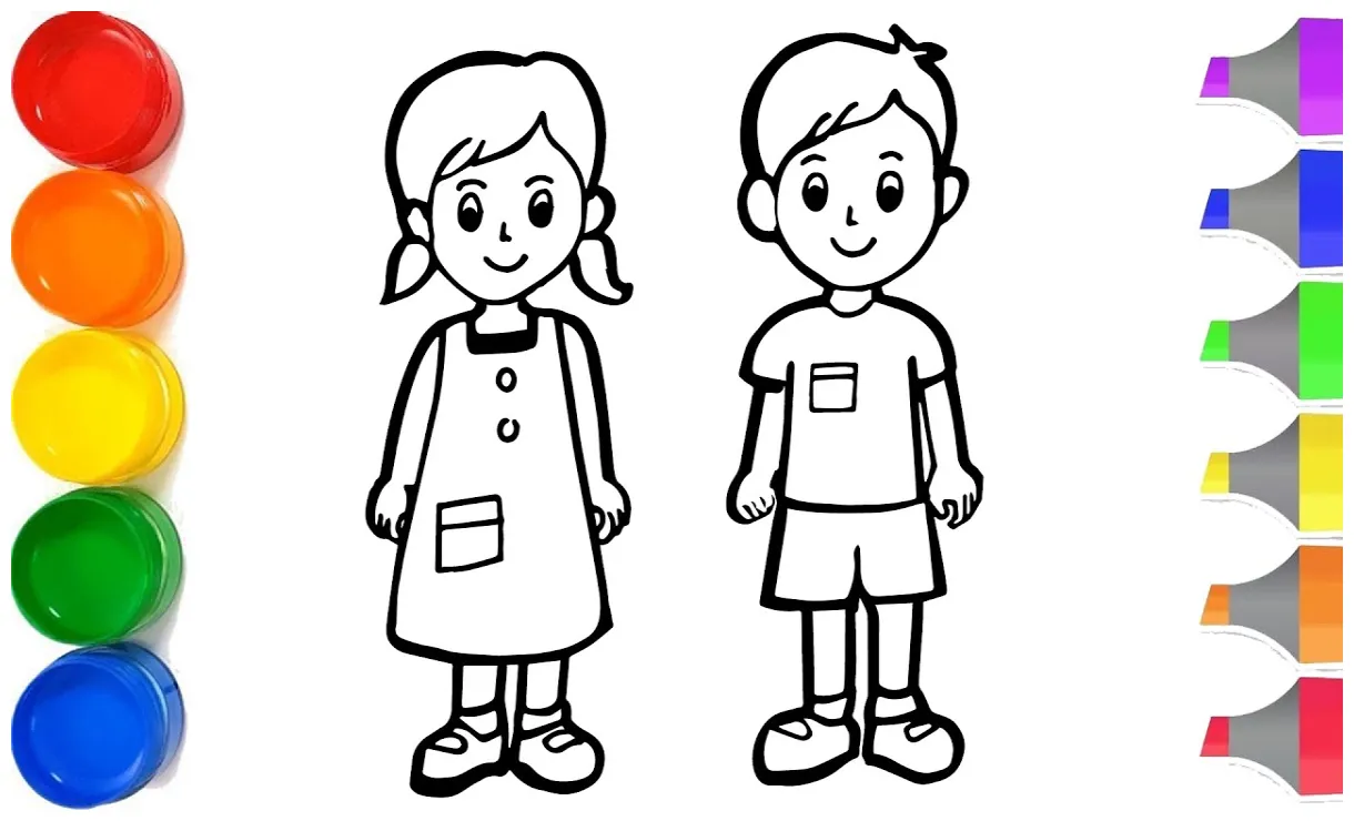 Detail mewarnai gambar anak laki laki koleksi nomer 2