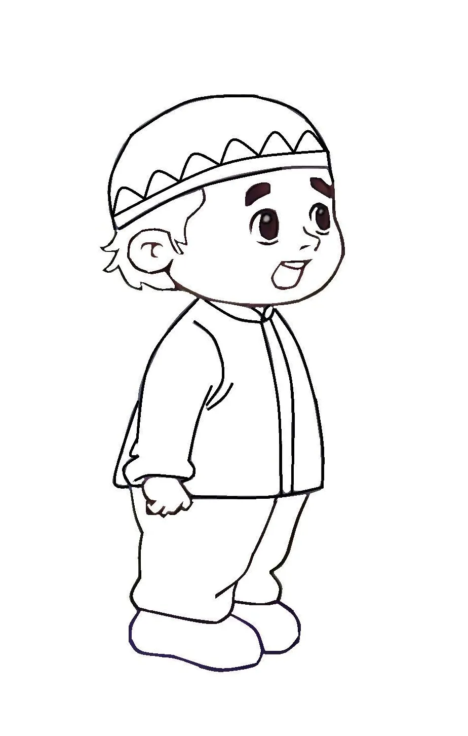 Detail mewarnai gambar anak laki laki koleksi nomer 12