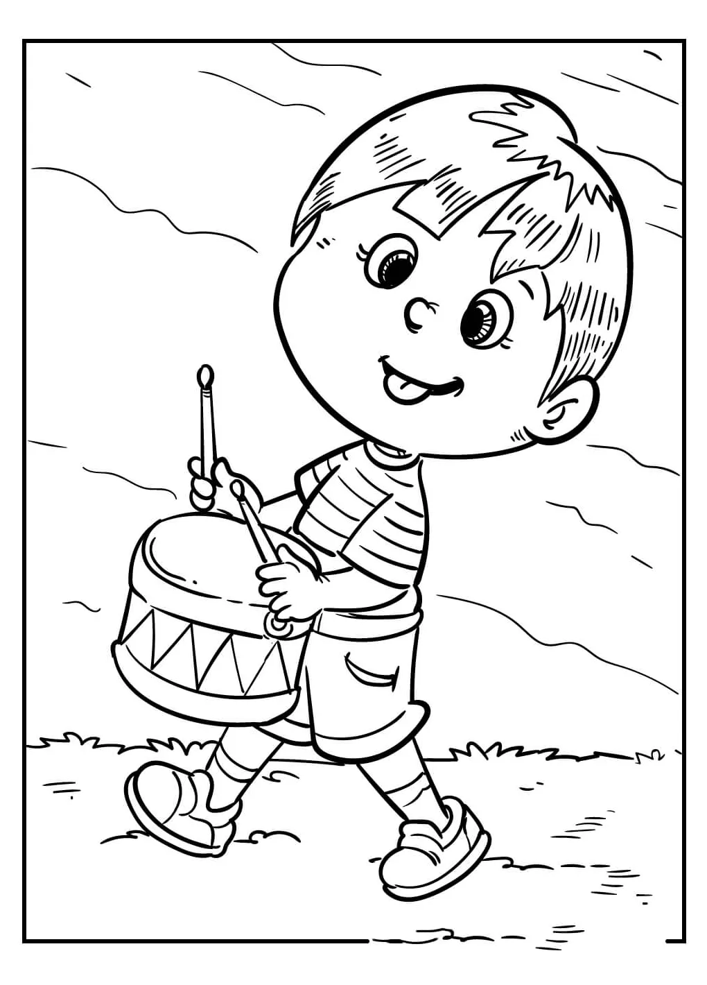Anak laki-laki penabuh drum