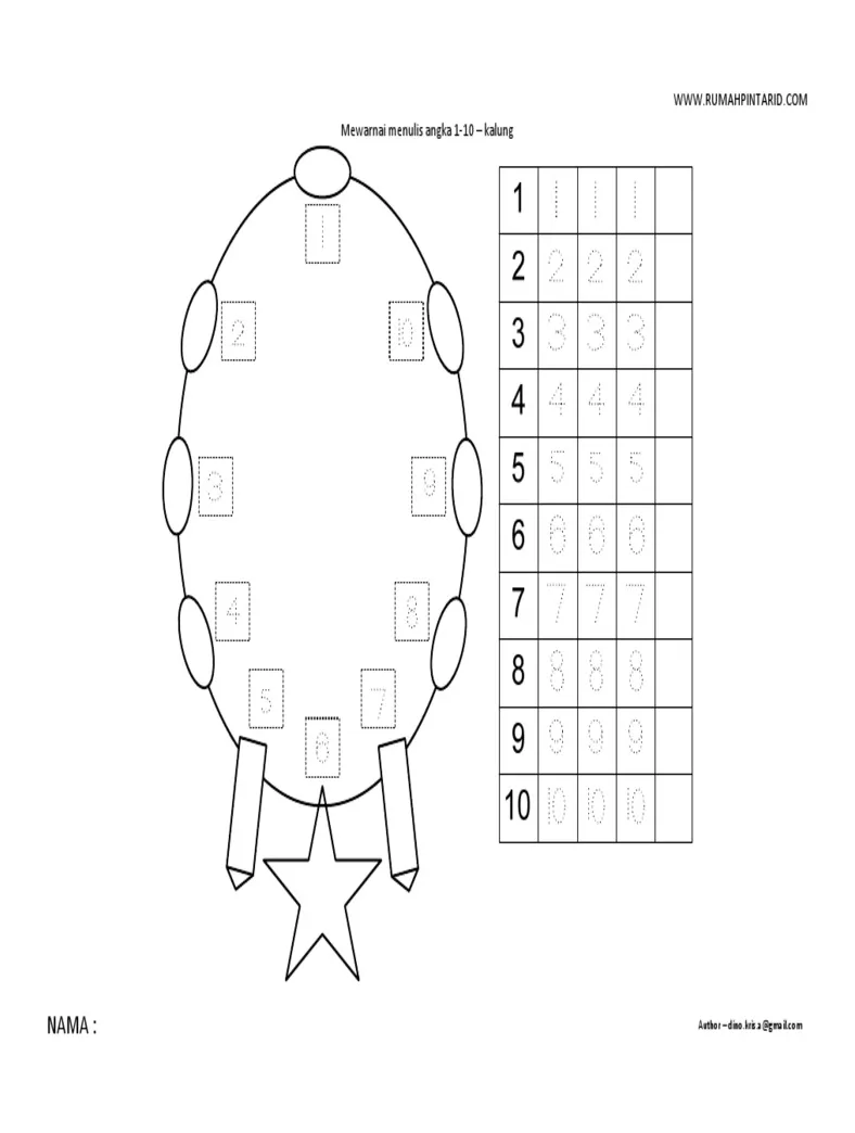 Mewarnai-gambar-kalung-dan-menulis-angka-1-10 pdf