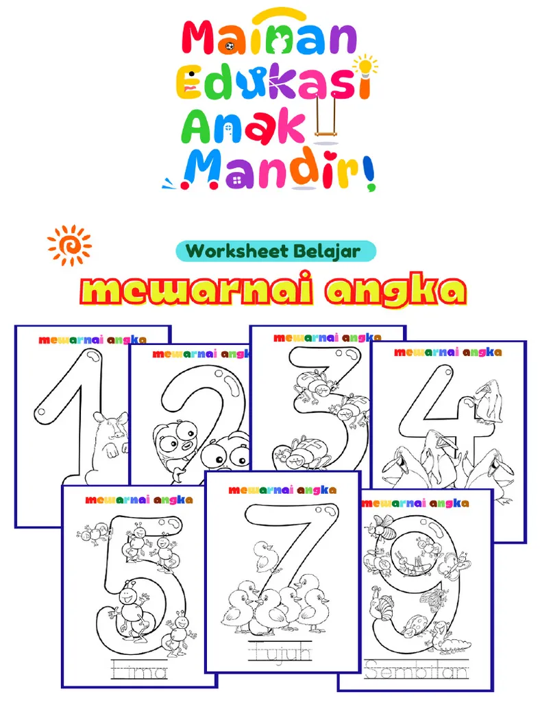 Gambar mewarnai Pdf siap cetak