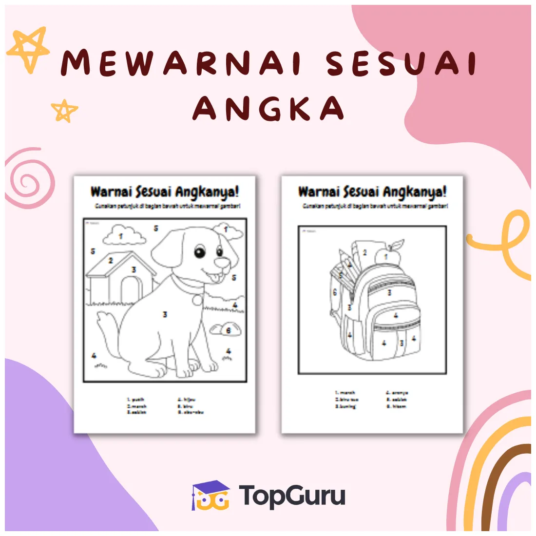 Mewarnai sesuai angka artofit