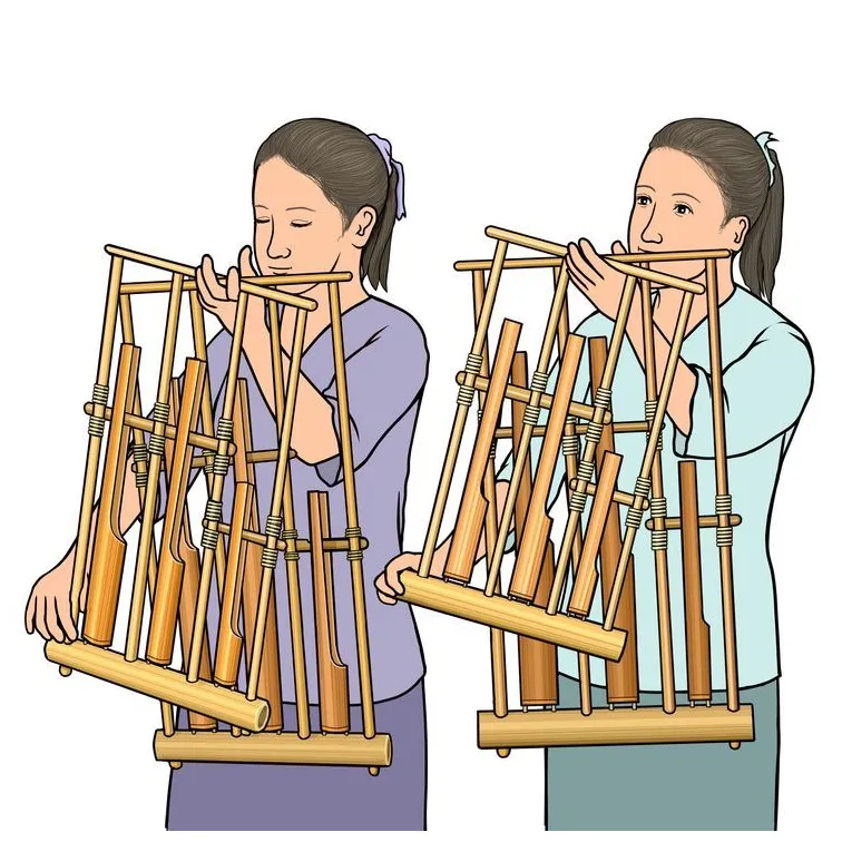 Angklung indonesian bamboo percussion picture by irombook
