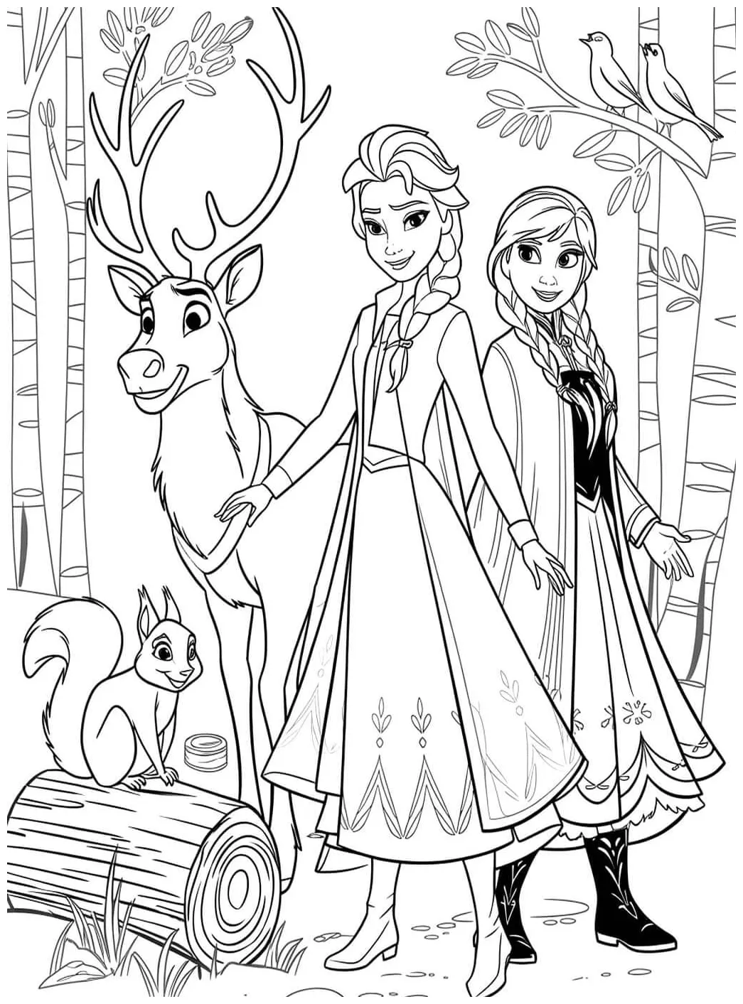 Elsa dan anna dengan hewan