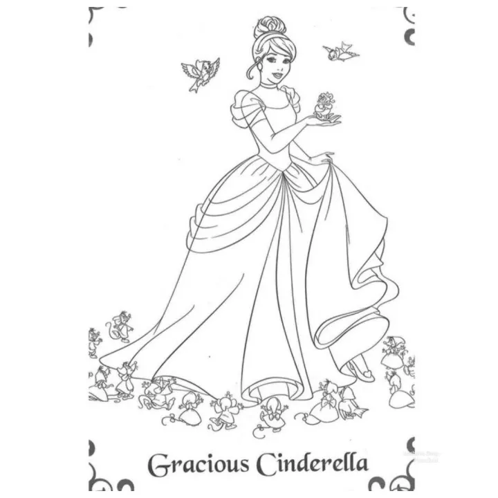 Detail gambar mewarnai princess ariel koleksi nomer 43