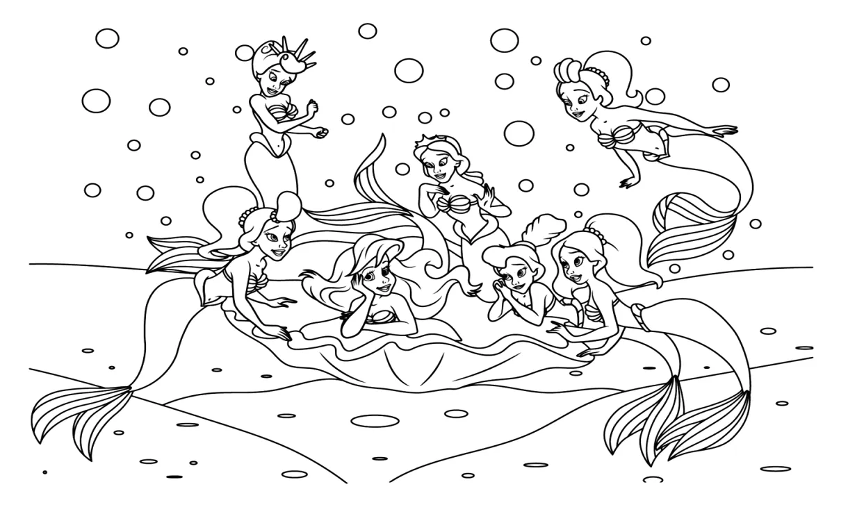 Cetakan gratis the little mermaid