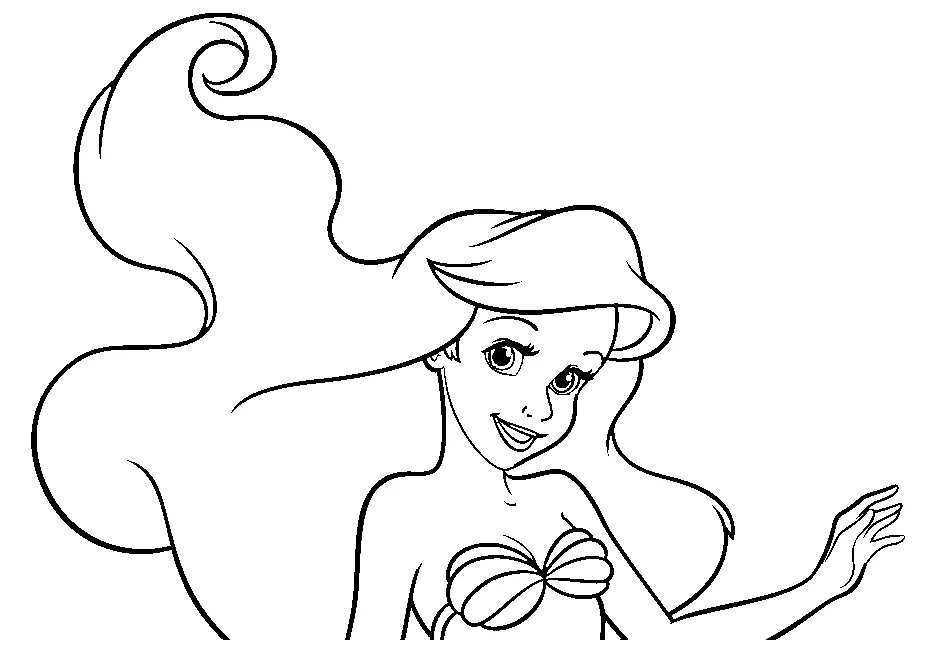 Ragam contoh 30+ gambar mewarnai disney ariel kataucap