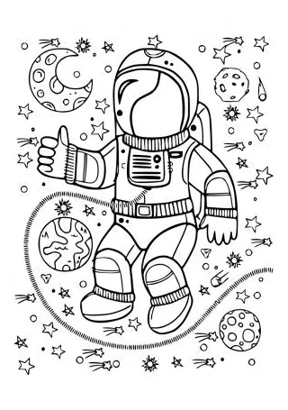 5 dapat dicetak gratis astronaut mewarnai gambar untuk dewasa dan anak