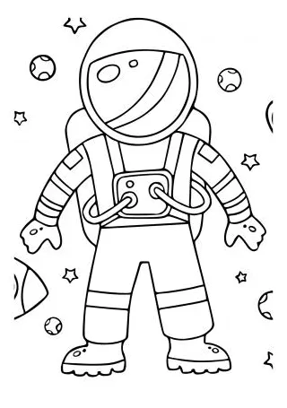 5 Dapat Dicetak Gratis Astronaut Mewarnai Gambar untuk Dewasa dan Anak