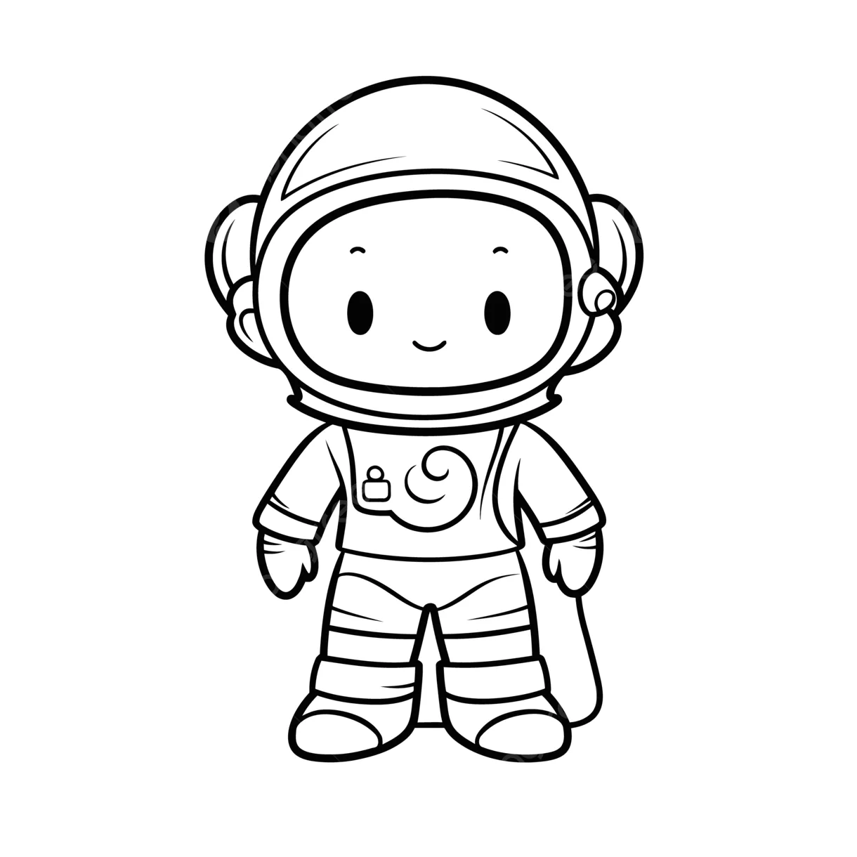 Free printable astronaut in space pdf coloring page
