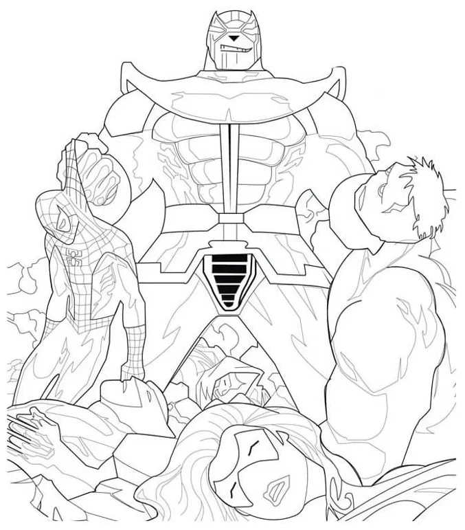 Thanos menghancurkan avengers