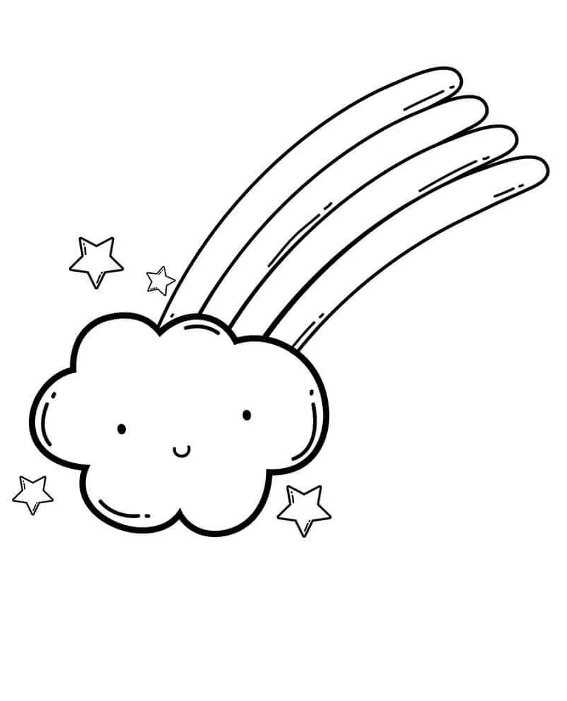 Awan pelangi yang lucu