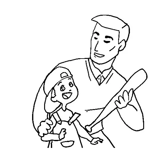 Menggambar ayah dan anak
