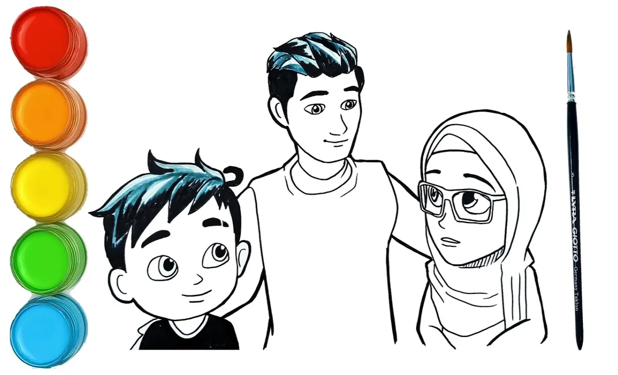 Detail mewarnai gambar ayah koleksi nomer 27