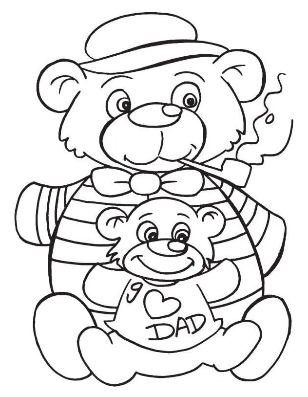 Ayah dan anak boneka beruang