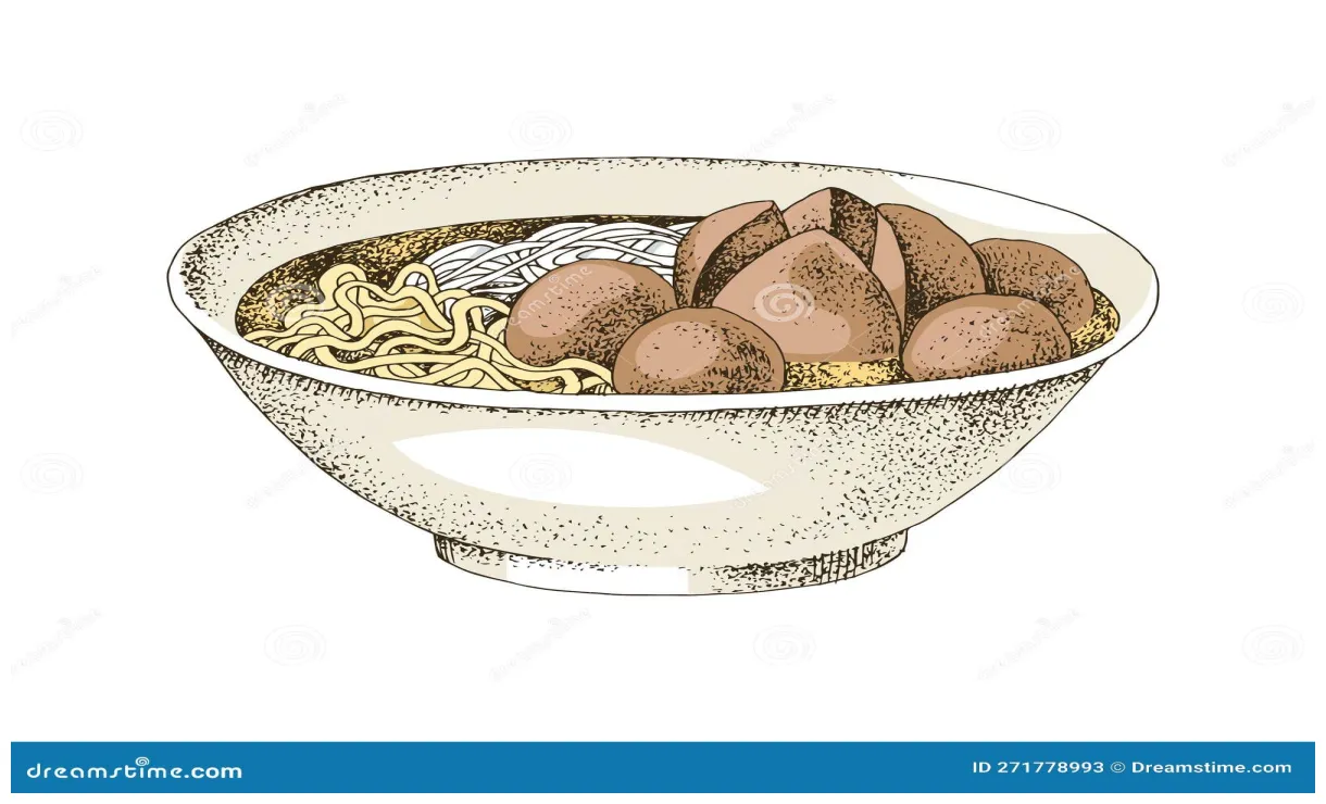 Bakso Indonesian Food, Hand Drawing Illustration. | CartoonDealer.com
