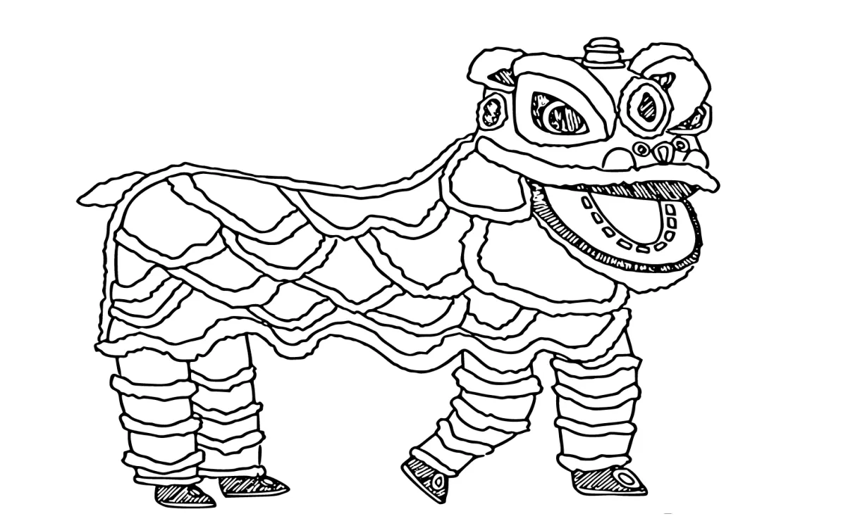 Barongsai Sederhana untuk anak-anak