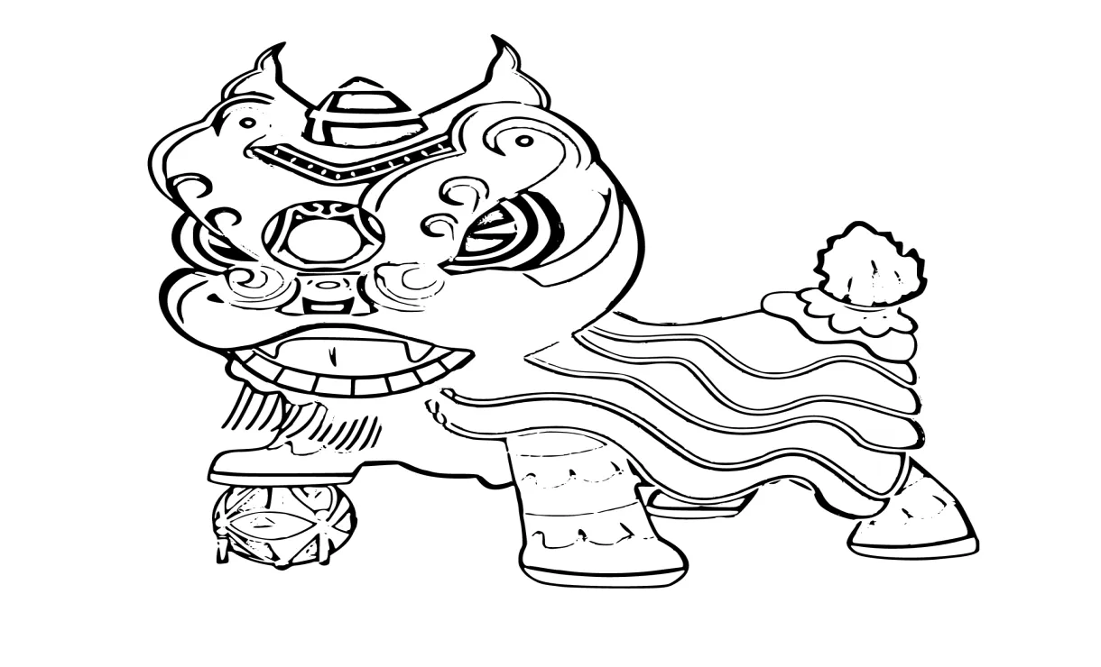 Barongsai gratis dapat dicetak