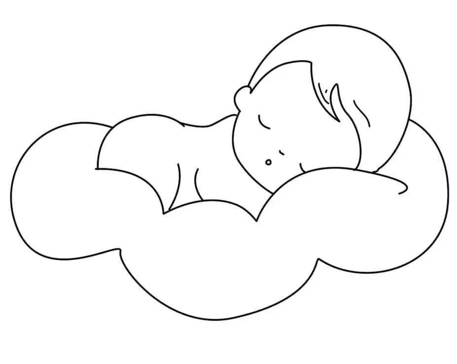 Bayi laki-laki di awan