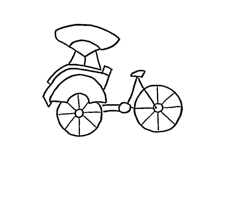 Becak sederhana untuk anak-anak