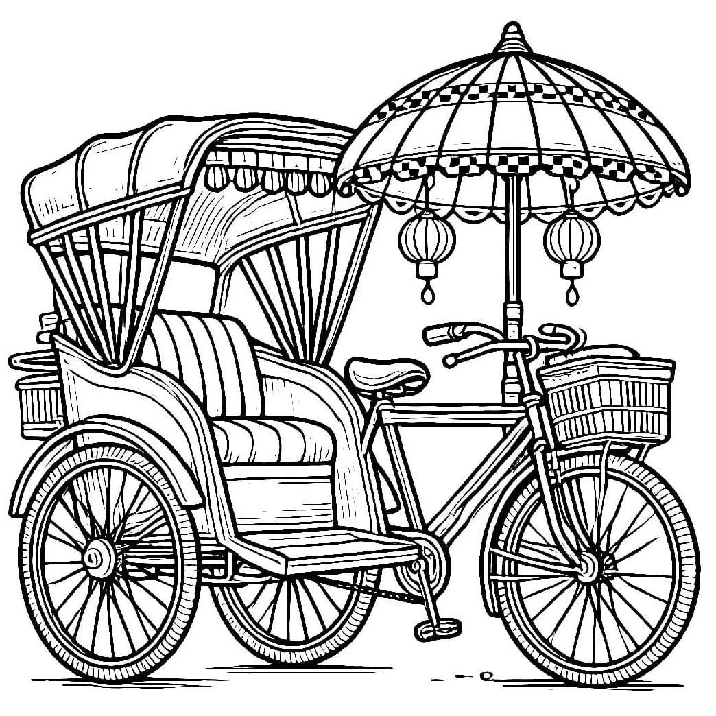 Becak dan payung
