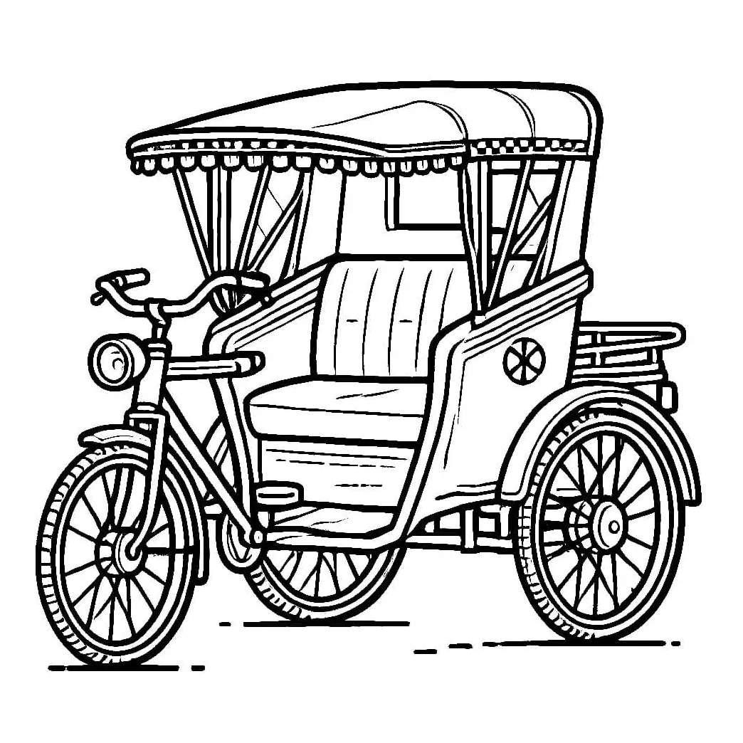 Gambar becak biasa