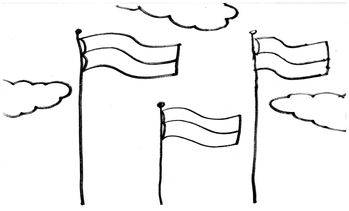 Gambar mewarnai Mewarnai gambar bendera merah putih 54+ koleksi gambar siap cetak