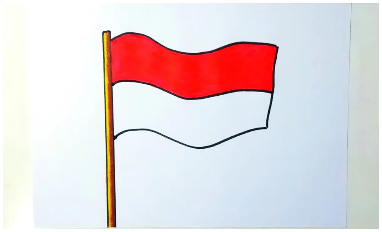 Mewarnai gambar bendera merah putih 54+ koleksi gambar