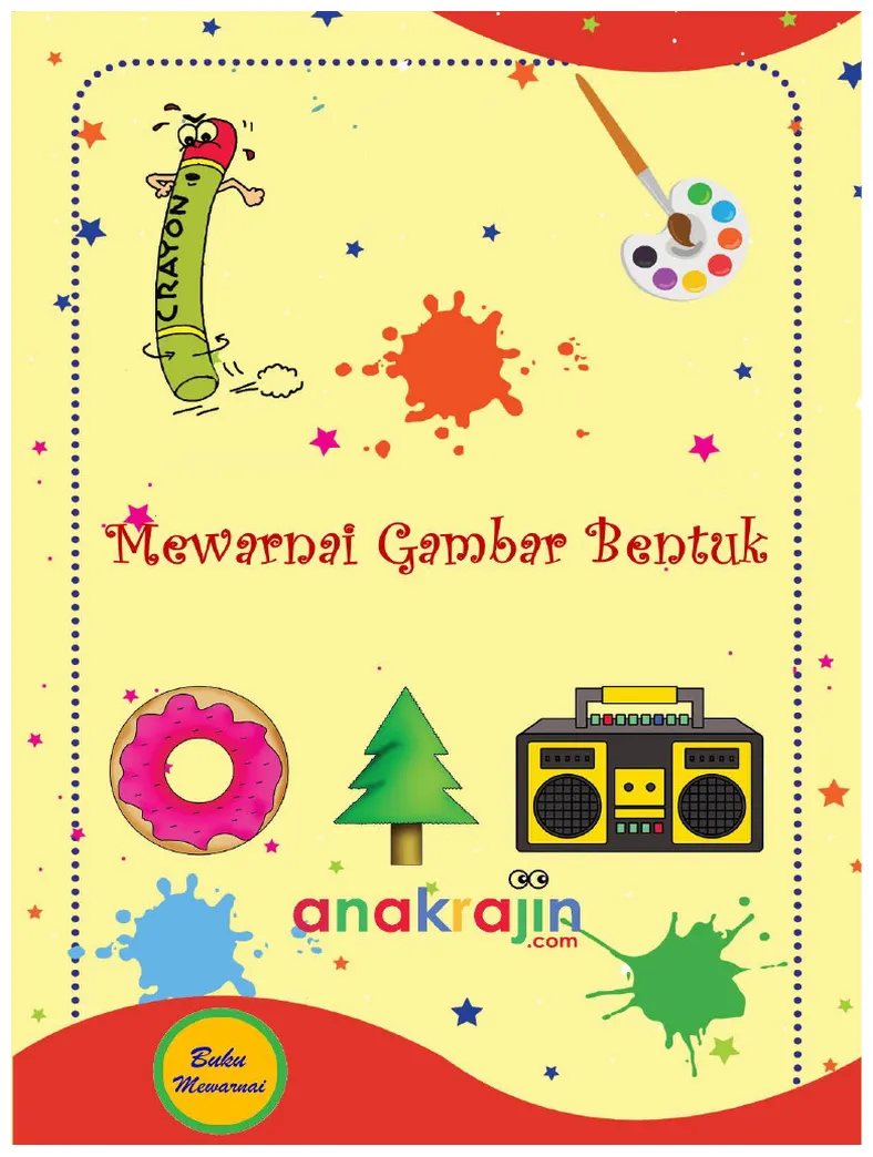 Gambar mewarnai Mewarnai gambar bentuk pdf siap cetak