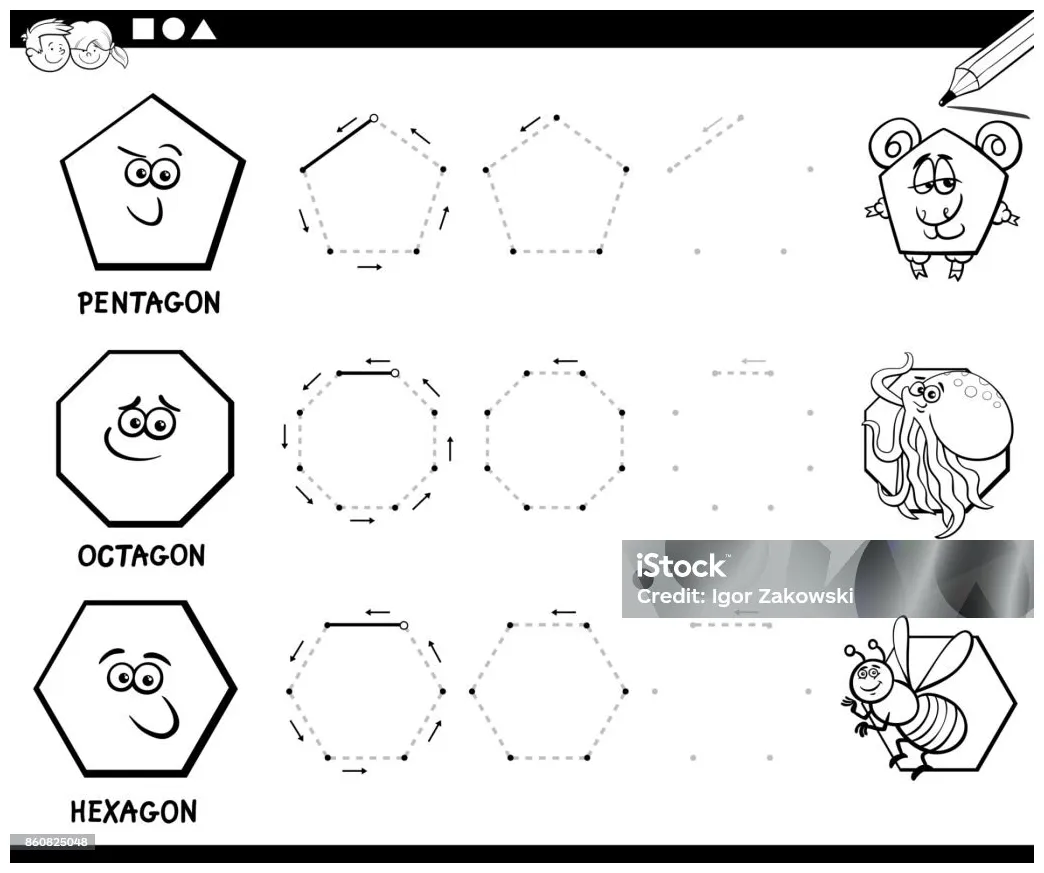 Gambar halaman geometris ilustrasi stok unduh gambar