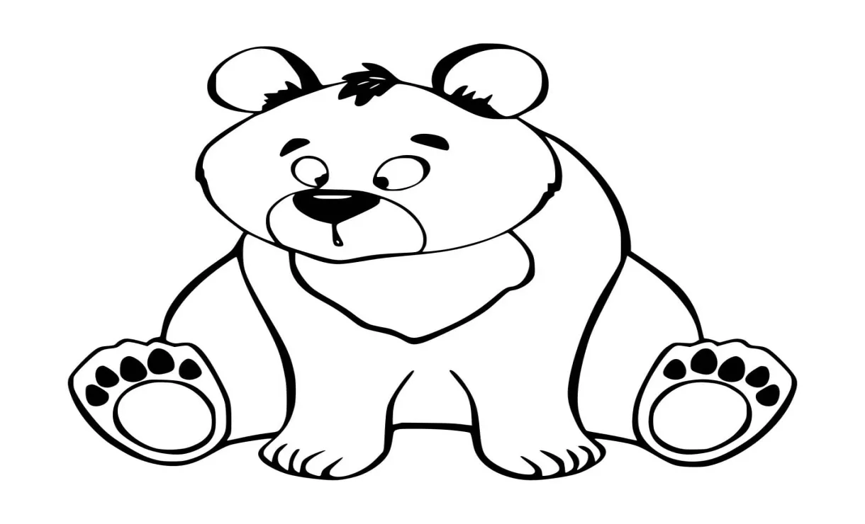 Beruang lucu duduk