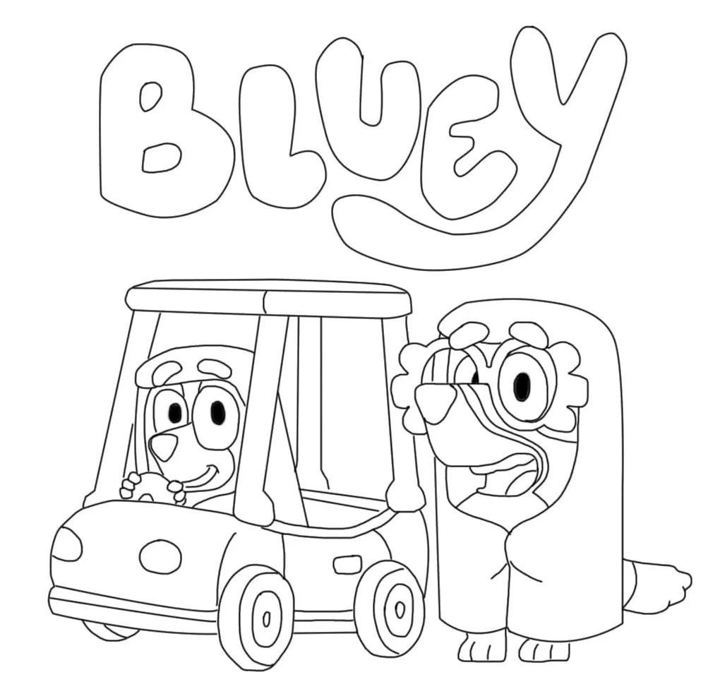 Coloriage bluey à imprimer sur coloriageenfant