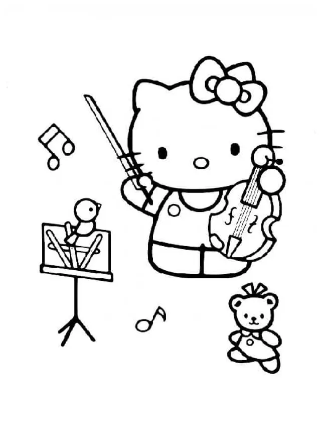 Hello kitty bermain biola