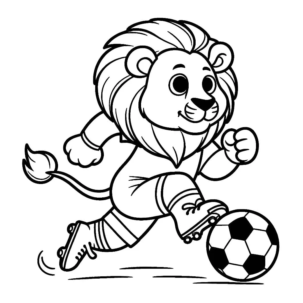 Singa bermain bola