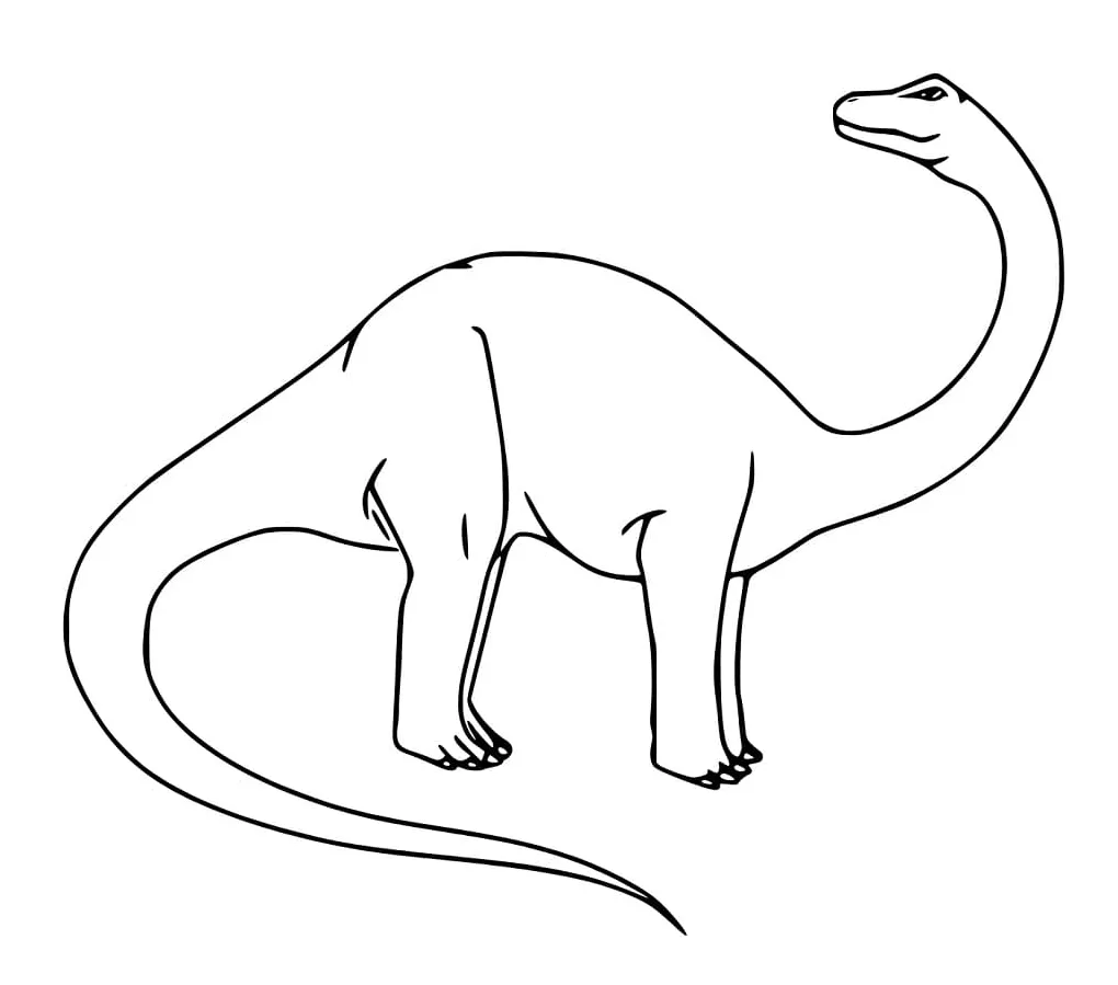 Brontosaurus coloring page download, print or color online for free