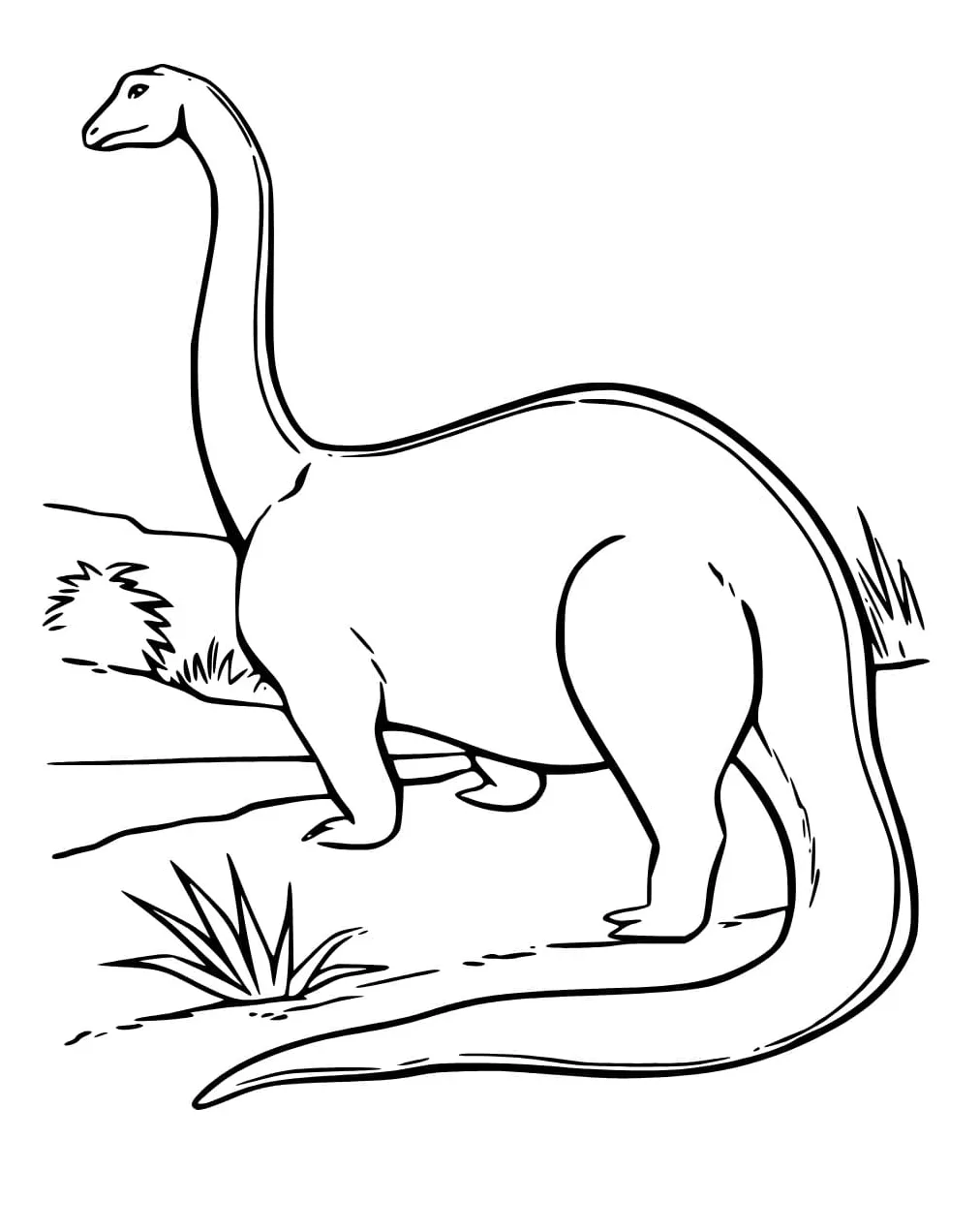 Free brontosaurus coloring page download, print or color online for free