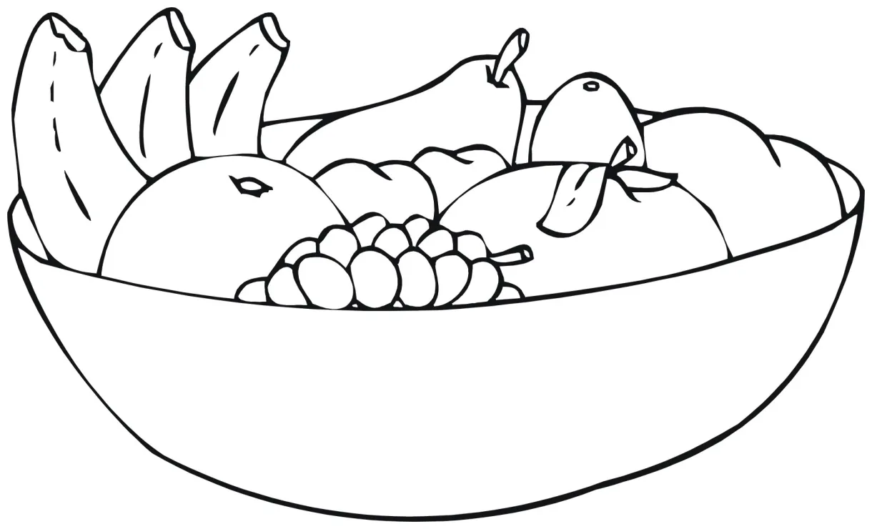 Gambar Mewarnai Buah-buahan Segar Untuk Anak-anak