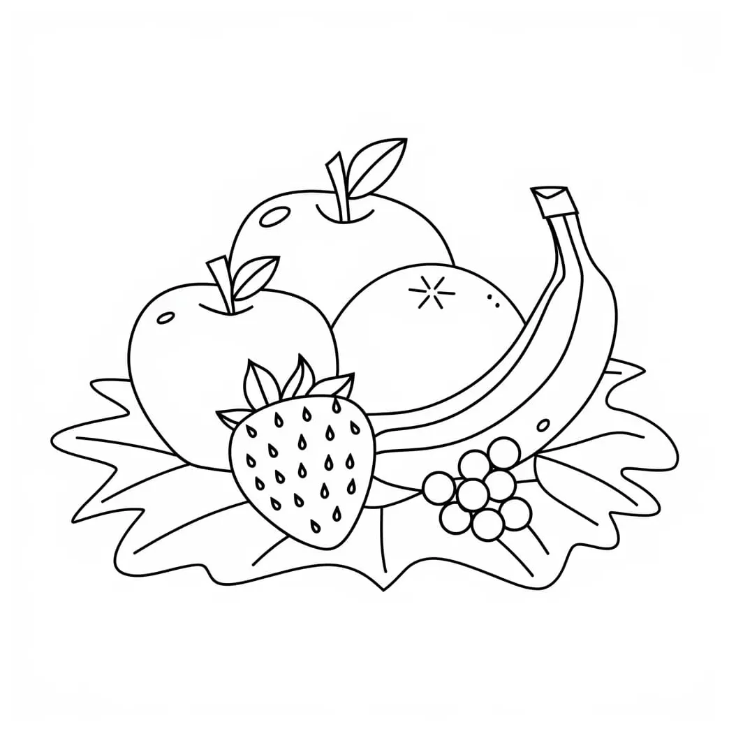 Menggambar buah-buahan yang indah