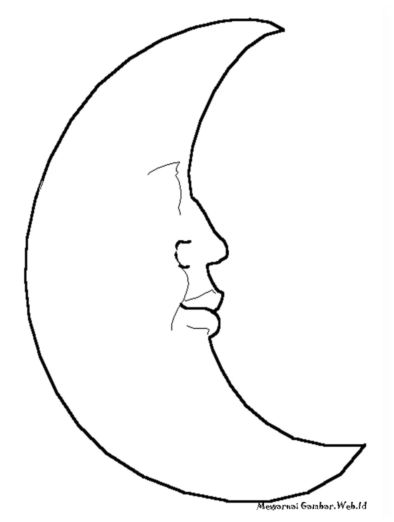 Bintang mewarnai gambar bulan menggambar bulan buku s