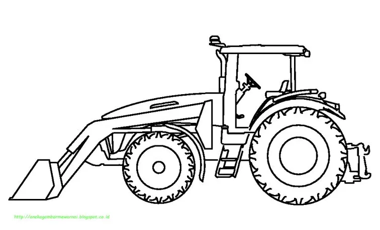 Gambar mewarnai buldozer