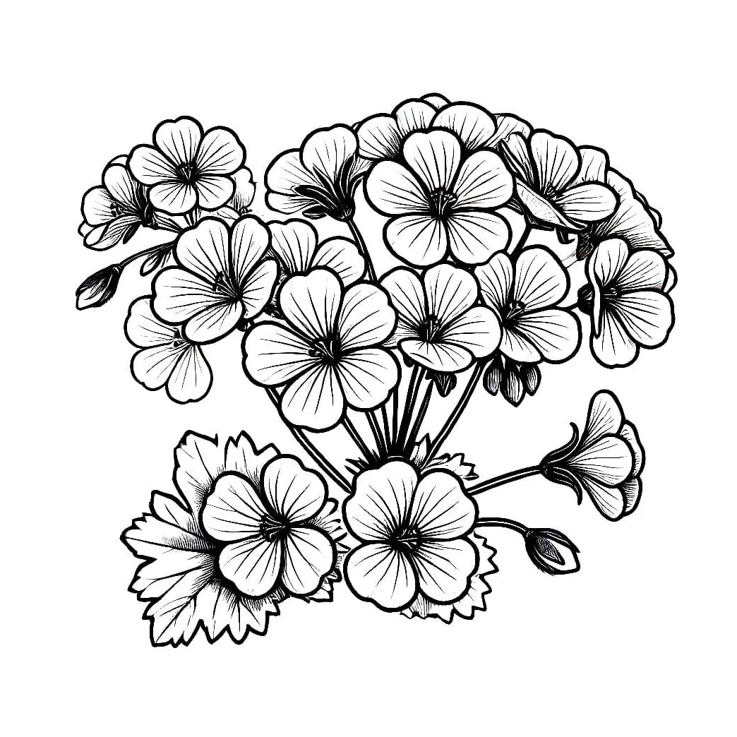 Gugusan bunga geranium